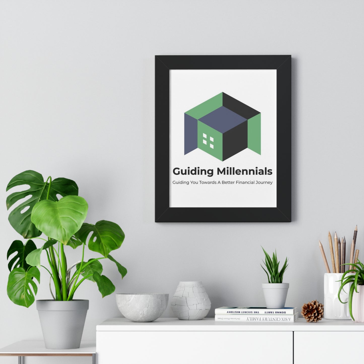 Guiding Millennials' Framed Vertical Poster