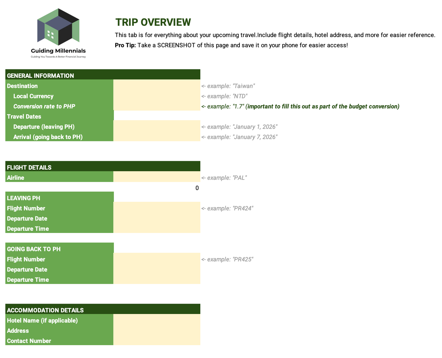 🌍 Travel Budget Planner Template (Excel & Google Sheets) | Trip Expense Tracker
