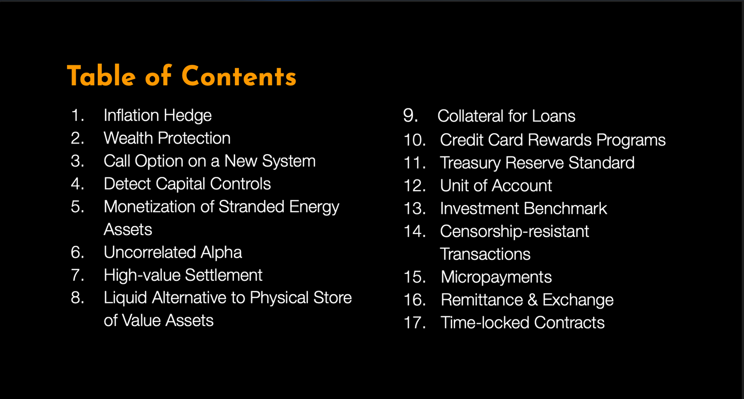 Bitcoin's Use Cases